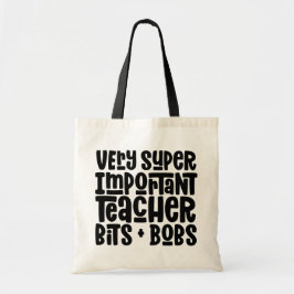 Mycket viktig lärarmodern typografiklapp tygkasse