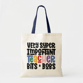 Mycket viktig lärarmodern typografiklapp tygkasse