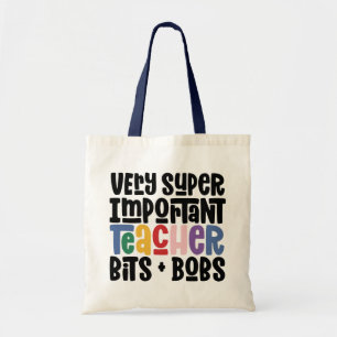 Mycket viktig lärarmodern typografiklapp tygkasse