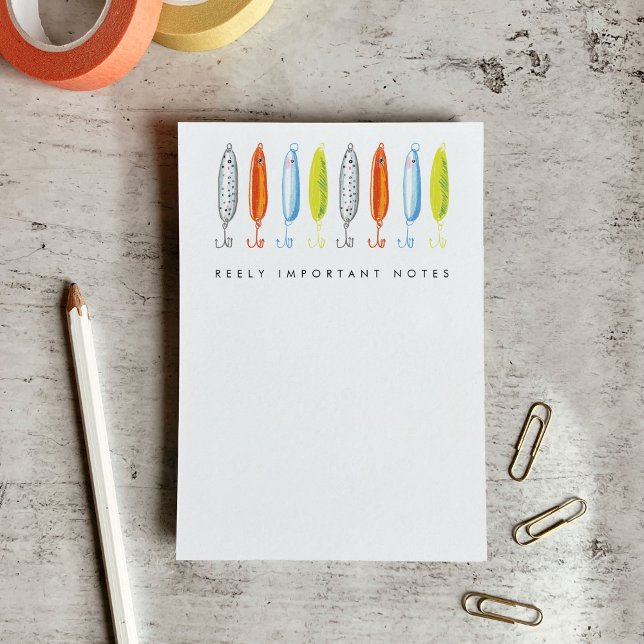 Mycket viktiga anmärkningar efter det att fiskebet post-it block (Reely Important Notes Fishing Bait Post-it Notes)