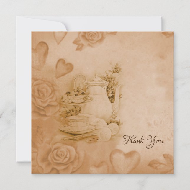 Mycket vintage, gamla stil-tackkort (Framsida)