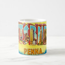 Mycket Vintage Pittsburgh Hälsning Kaffemugg