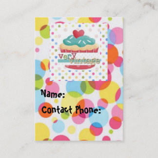 Mycket vintage visitkort