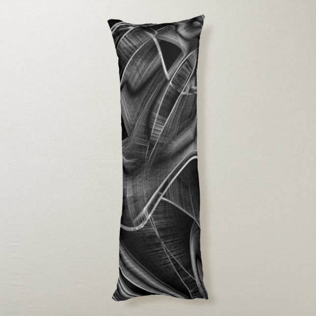 Mycket vriden med grått grooves på mörkens bakgrun kroppskudde (Baksidan (Vertikal))