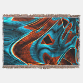 Mycket vridet blått och rött bränt med groovar filt