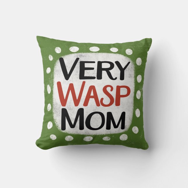 Mycket Wasp Mamma Dekorativ kudde (Framsida)