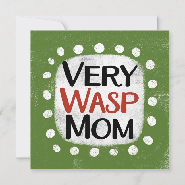 Mycket Wasp Mamma Kort (Framsida)