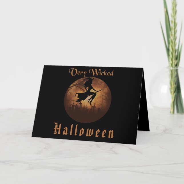 Mycket Wicked Halloween Kort (Framsida)