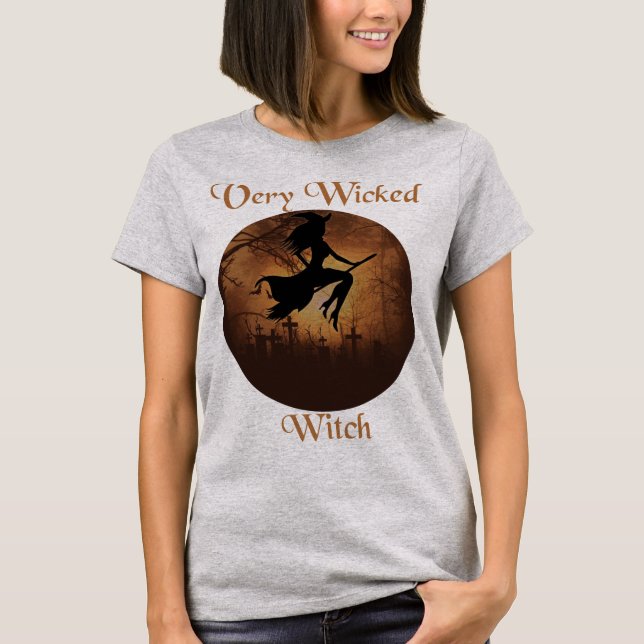 Mycket Wicked Witch T Shirt (Framsida)