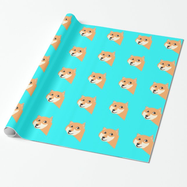 Mycket wow Shiba Inu Presentpapper (Utrullad)