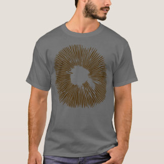 Mycology Mushroom Spore Print Stencil T Shirt