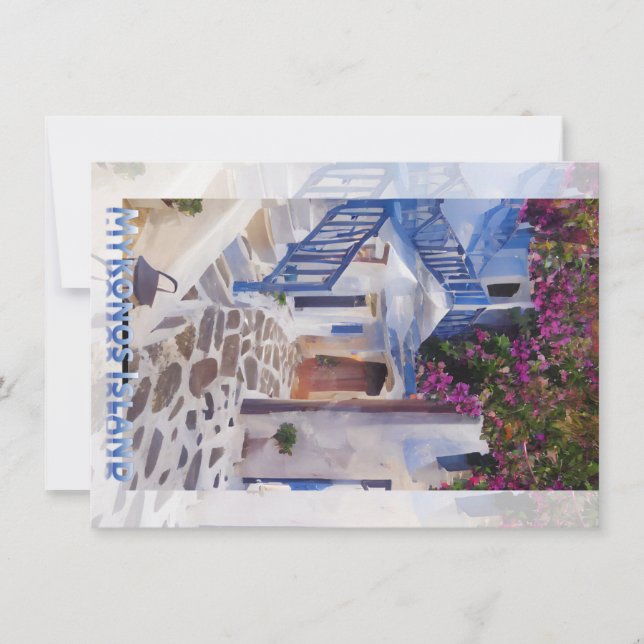 Myconos kaffe mugg inbjudningar (Framsida)