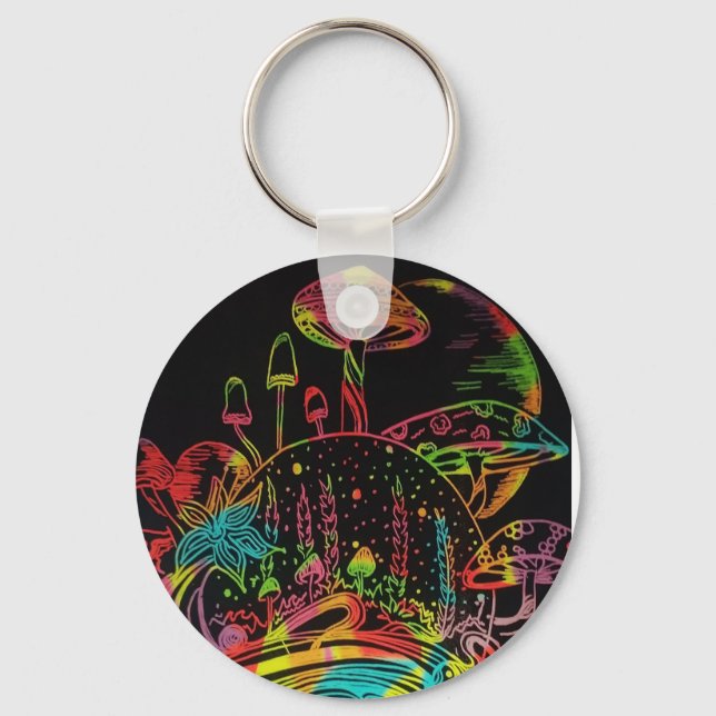 Mycorrhizal Fungi Keychain Nyckelring (Framsida)