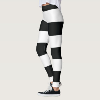 Mydeas | Svartvit bred Rand Leggings