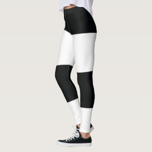 Mydeas   Svartvit Extra Wide Rand Leggings