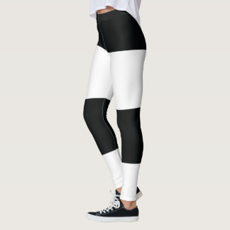 Mydeas | Svartvit Extra Wide Rand Leggings