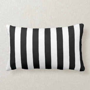 Mydeas   Svartvitt tjockt Rand Lumbarkudde