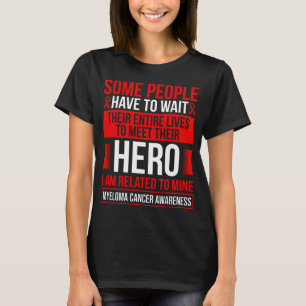 Myeloma Cancer Ribbon Plasma Cell Många Myeloma T Shirt