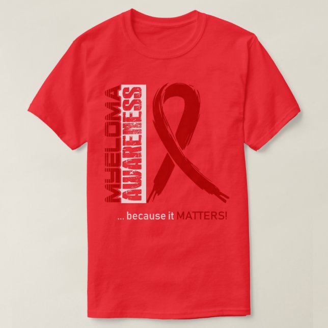 Myeloma-medvetandet eftersom det har betydelse för t shirt (Design framsida)
