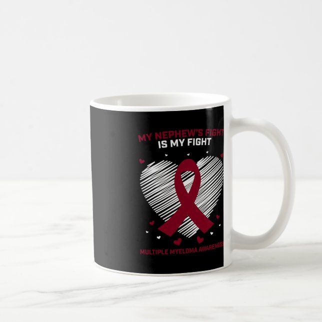 Myeloma Medvetenhet Ribbon Blood Cancer Survivor P Kaffemugg (Höger)