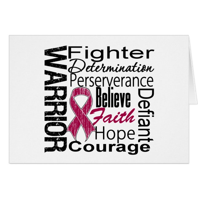 Myeloma Warrior Collage Hälsningskort (Framsidan Horizontal)