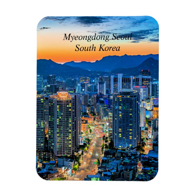 Myeongdong, Söul, Sydkorea Magnet (Vertikal)