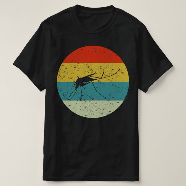 myggreflektor, silhouette-vintage 70 s t shirt (Design framsida)