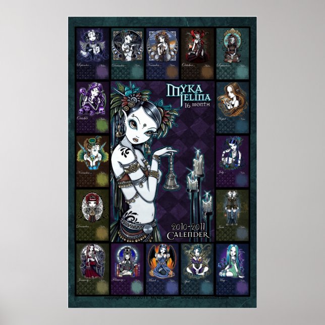Myka Jelina Art Calendar Poster (Framsidan)