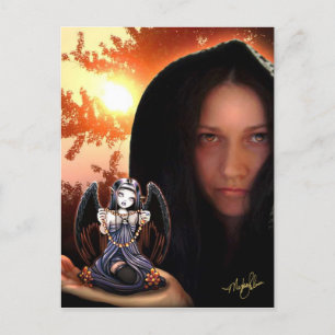 Myka Jelina Art Gothic Angel Postcard Vykort