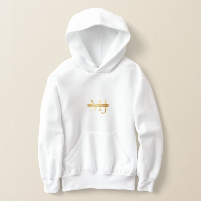 MykelJasper Guld Logodesign  Elegant Varumärkesemb T Shirt (Laydown)