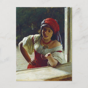 Mykola Yaroshenko- Gypsy Woman Vykort