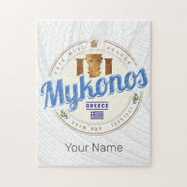 Mykonos Cyclades Islands Greece Vintage Souvenir Pussel
