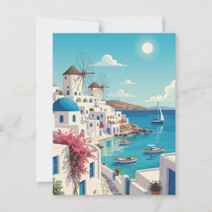 Mykonos Greece Cyclades Travel Vykort