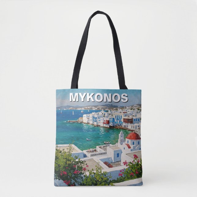 Mykonos Greece Islands Little Venice Tygkasse (Framsida)