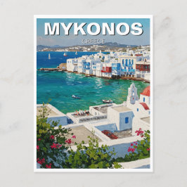 Mykonos Greece Islands Little Venice Vykort
