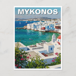 Mykonos Greece Islands Little Venice Vykort