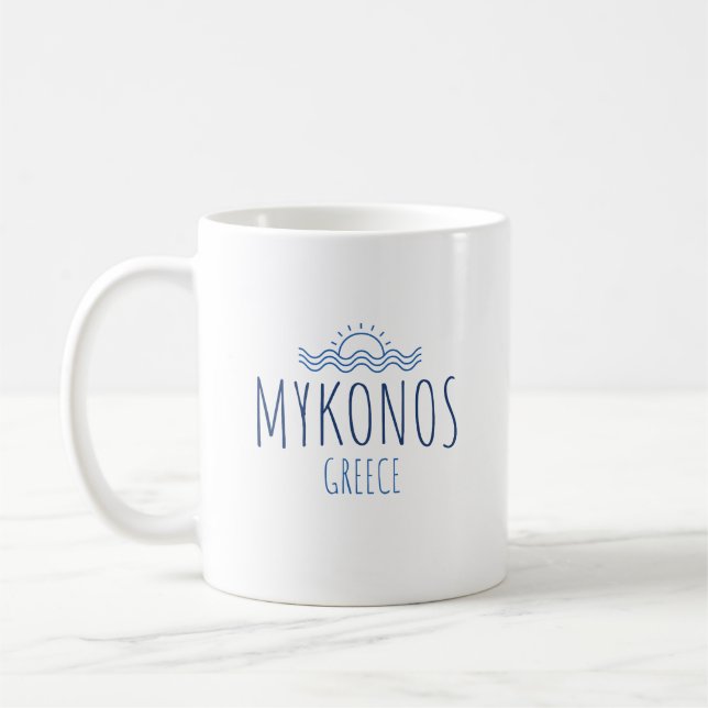 Mykonos Greece Kaffemugg (Vänster)