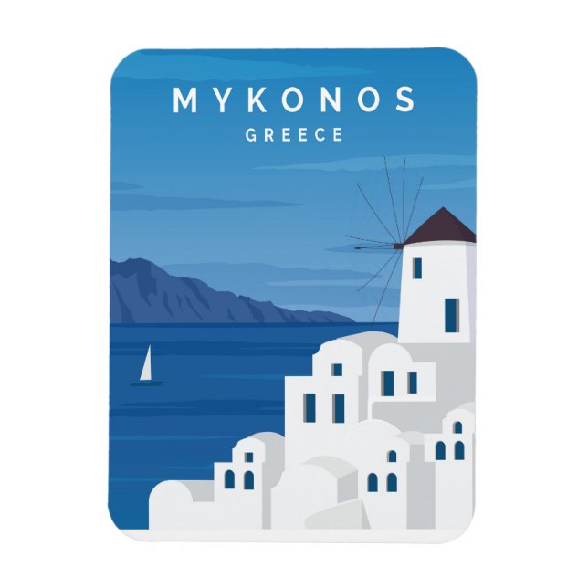 Mykonos Greece Magnet (Vertikal)