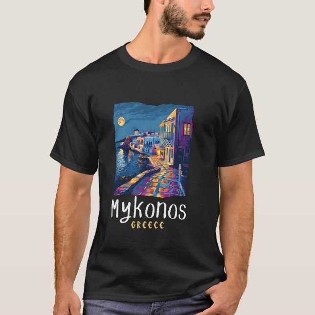 Mykonos Greece Mykonos T Shirt (Framsida)