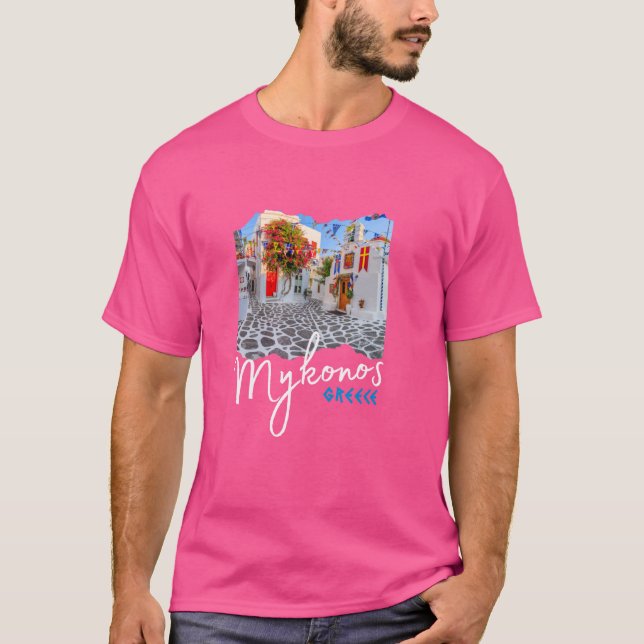 Mykonos Greece Mykonos T Shirt (Framsida)