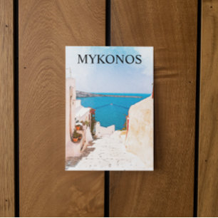 Mykonos Greece Ocean View Travel Vykort