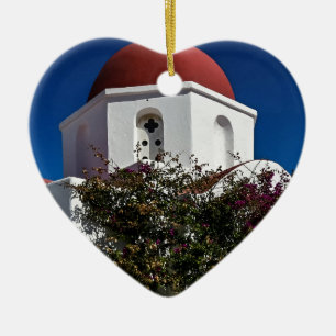 Mykonos Greece Travel - Church Cafe Europe Tourism Julgransprydnad Keramik