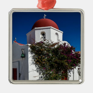 Mykonos Greece Travel - Church Cafe Europe Tourism Julgransprydnad Metall