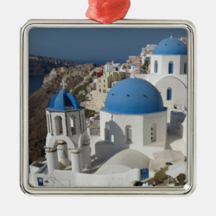 Mykonos Greece Travel Julgransprydnad Metall