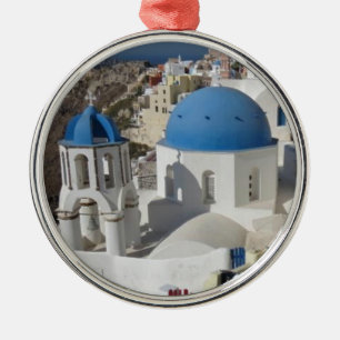 Mykonos Greece Travel Julgransprydnad Metall