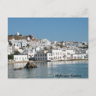 Mykonos Greece vycard Vykort