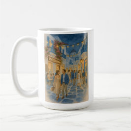 Mykonos Greece Watercolor Kaffemugg