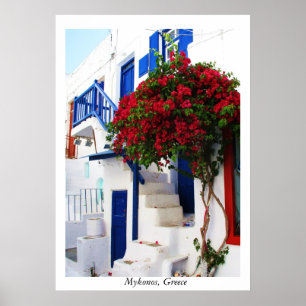 Mykonos Grekland AFFISCH