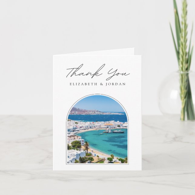 Mykonos Grekland Foto Tomt Tackkort (Framsida)