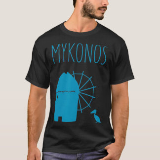 Mykonos, Grekland Iconic Kvarn & Petros the Pelic T Shirt